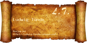 Ludwig Tünde névjegykártya
